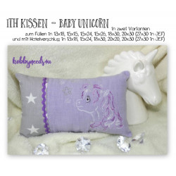 Stickdatei - ITH Kissen Baby Unicorn 3